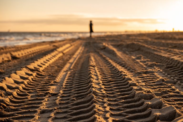 Föhr Strand Spuren im Sand